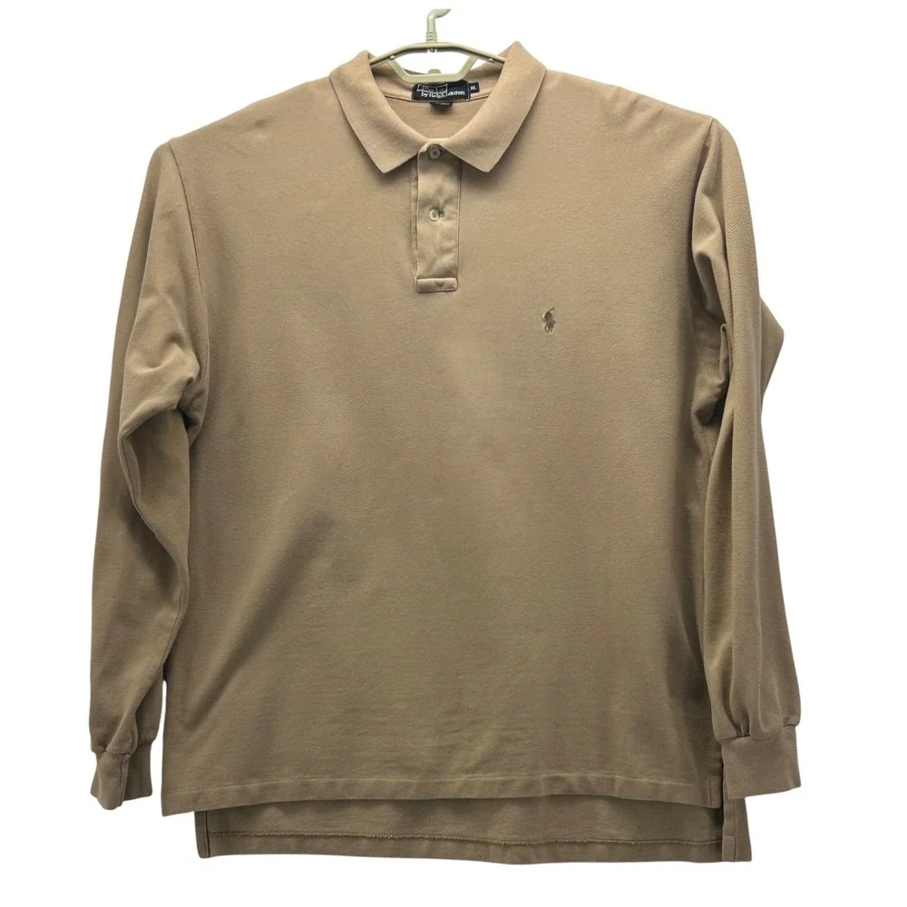 Polo Ralph Lauren Long Sleeve Polo‎ Shirt Tan XL